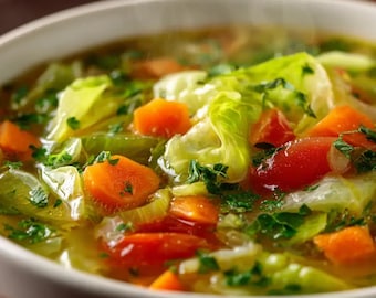 7-Tage Fat Brennendes Kohlsuppe-Rezept | Einfache Gesunde Komfort Suppe (Digitaler Download)