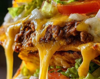 Receta de tacos de hamburguesa Smash en PDF: una cena fácil con tacos de hamburguesa virales y con queso