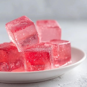 Pink Jello Dessert PDF – 3 Ingredient Gelatin Cubes – Easy Summer Snack – Instant Download