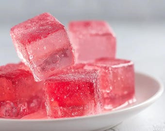 Pink Jello Dessert PDF – 3 Ingredient Gelatin Cubes – Easy Summer Snack – Instant Download