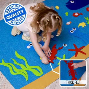 Ozean Filz Wandbrett, Filz Weltkarte Kinder, Ozean Kleinkind Spielzeug, Vorschul Spielzeug Filz, Montessori Filzbrett, Ozean Thema Montessori Spielzeug