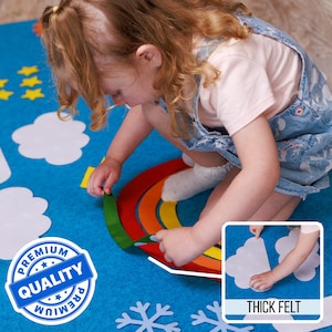 Weather felt wall board, Felt story board for kids, Montessori felt board, Montessori nature, Early learning toy, Educational gift