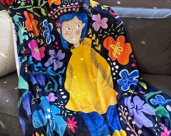 Spooky Girl gift for fan blanket for teen girl birthday gift spooky gift for friend Spooky season spooky vibes Whimsical garden blanket