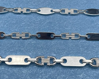 925 Sterling Silver Valter Link Chain Necklace - Handmade Italian Jewelry - Classic Design Gift Men