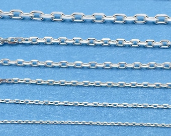 925 Sterling Silver Cable Link Chain Necklace - Classic Design Everyday Jewelry - Birthday Gift Minimalist