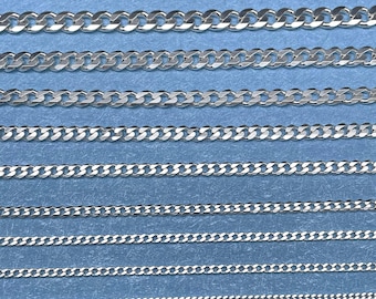 925 Sterling Silver Miami Cuban Chain Necklace - Chunky Gourmet Chain - Classic Design Men Jewelry