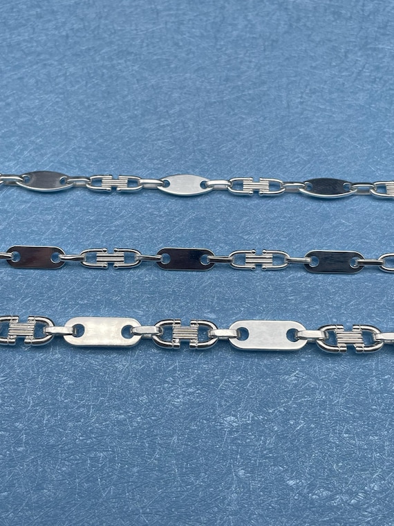 Silver Chain Necklace - Classic Link Design Handmade Sterling Silver Oval Link Chain Necklace: Unisex  main image 2