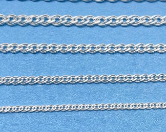 925 Sterling Silver Nonna Chain Necklace - Italian Rolo Link - Elegant Handmade Women Jewelry
