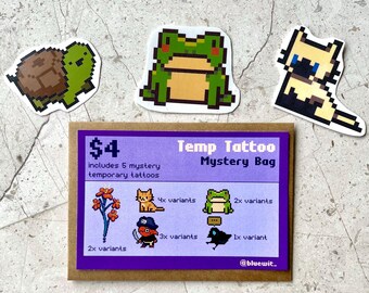 Temporäre Tattoos - Mystery Bundle | Blauspitz | süße Tattoos | Retro Ästhetik