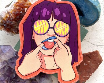 du lutschst! | lustiger Aufkleber | Kunst von bluewit