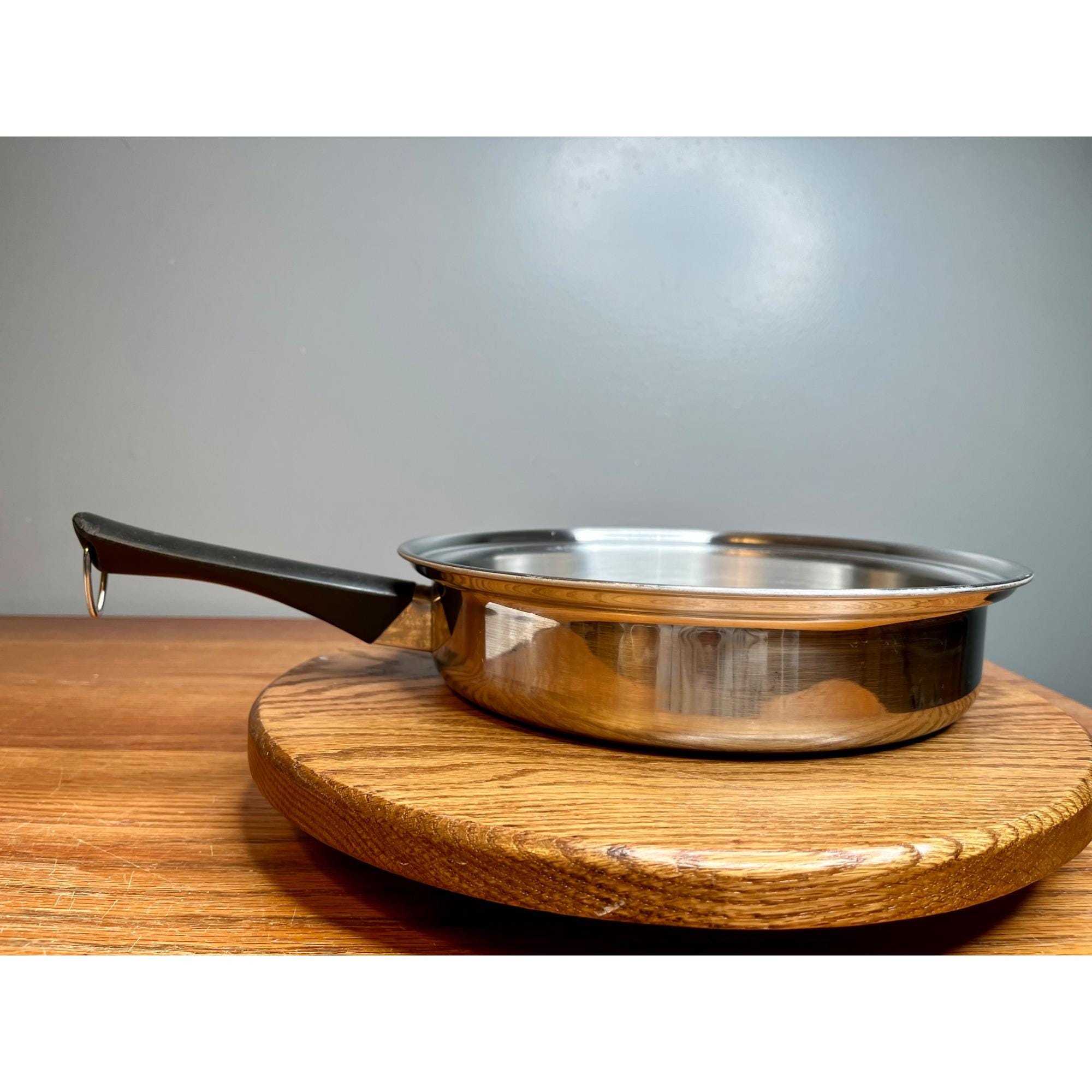 調理器具  Queen Vintage Amway Queen Skillet Frying Pan 3-Ply 18/8 Stainless