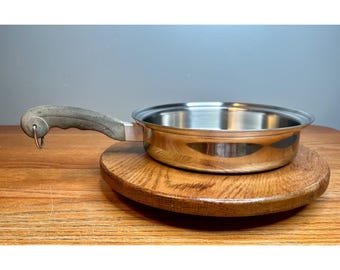 Vintage  11"  Saladmaster T304S Surgical Stainless Steel  Skillet  NO LId  Made in USA