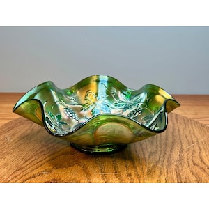 Green Fenton Glass - Etsy