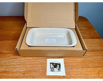 NOS Longaberger Ivory Woven Traditions 2 quart Baking Dish # 3123790