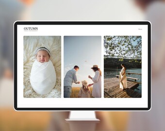 Wix Studio Maternity Photography Website Template for Pregnancy, Newborn Baby Photoshoot and Family Portrait