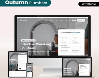 Plumber Services Wix Studio Website Template: Plumbing Contractor
