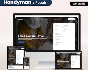 Websitesjabloon Wix Studio Klusjesman: loodgieter, elektricien, schoonmaker, landschapsarchitect, timmerman, bouw - multifunctionele velden