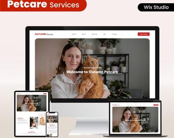 Pet care Wix Studio Template: 1-Page Website Theme