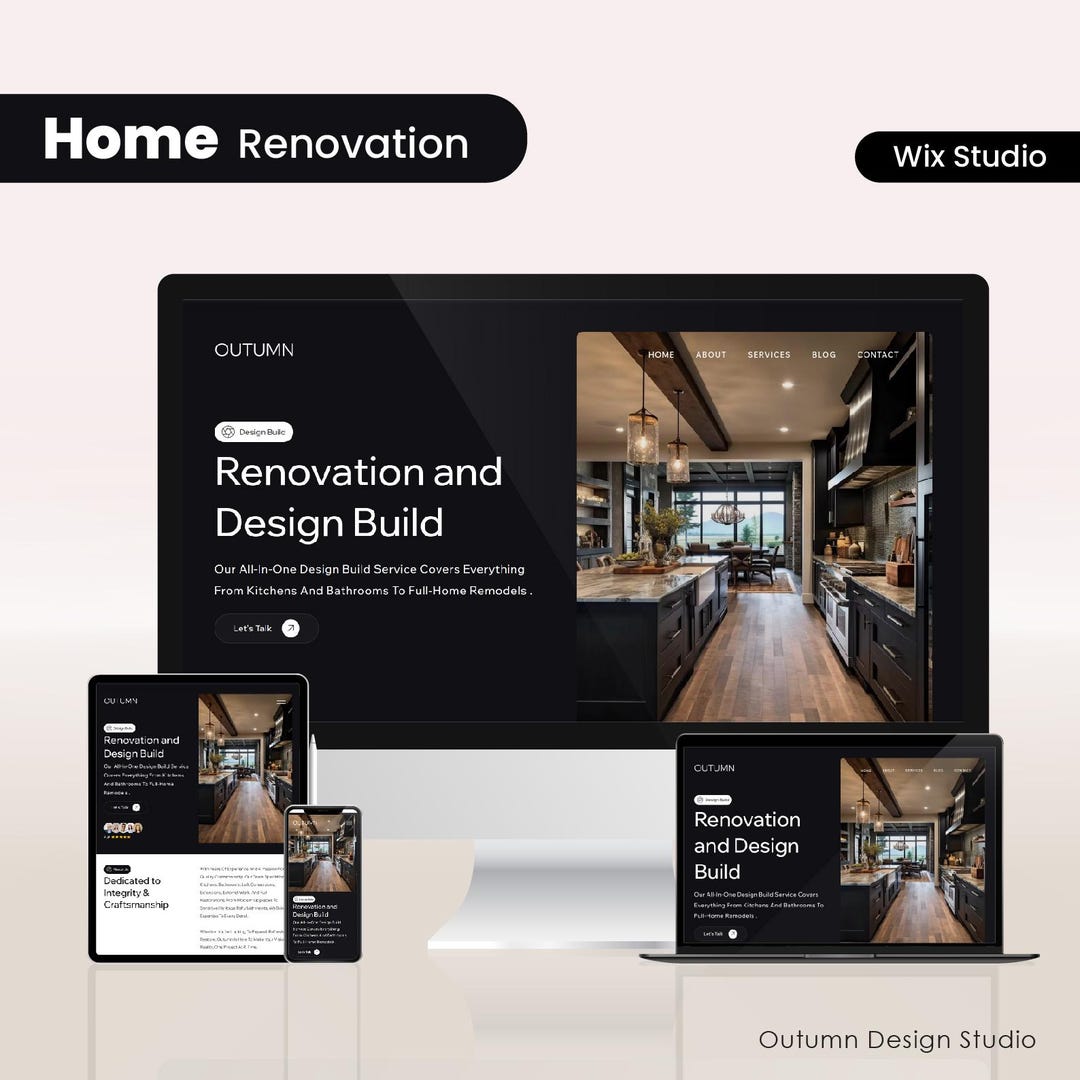 Home Renovation and Remodeling Wix Studio Website Template: Interior ...