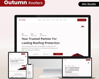 Dachdecker Wix Studio Website-Vorlage: Reparatur, Austausch und Installation von Wohn- und Geschäftsdächern