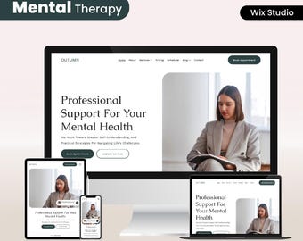 Mental Health Therapy Wix Studio Website Template: Psychological Support for Mental Wellness, Counseling Services