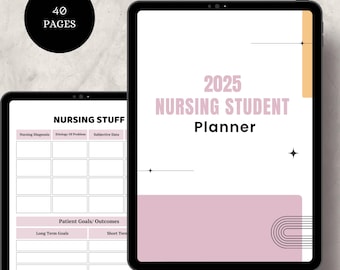 2025 Nursing Student Planner: Class Schedules, Clinical Logs (Digital Download