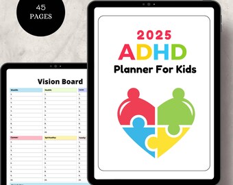 2025 ADHD Planner for Kids: Daily Routine Chart (Digital Download)