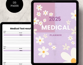2025 Medical Planner: Medication, Symptoms, & Appointment Tracker (Digital Download