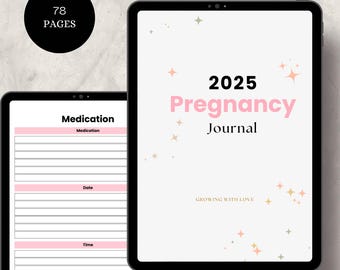 Digital Pregnancy Journal: Baby Milestone Tracker & Birth Plan (Printable PDF