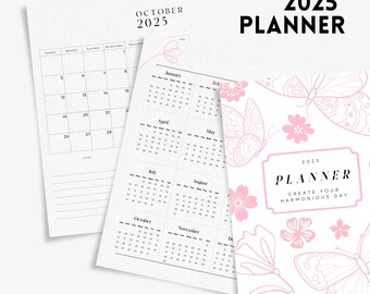 2025 Digital Planner: Goal Setting, Habit Tracker, Productivity (Printable PDF)