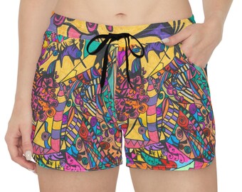 Colorful Abstract Floral Pattern Shorts | All-Over Print