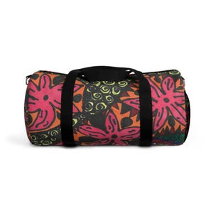 Vibrant Floral Duffel Bag | Tote for Gym, Travel, Yoga, Sport, Weekender, Fitness