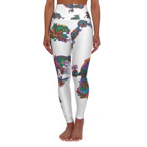 Vibrant High Waisted Yoga Leggings: 4-Way Stretch Fitness Tights