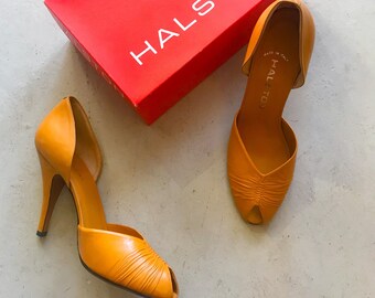 orange heels size 9