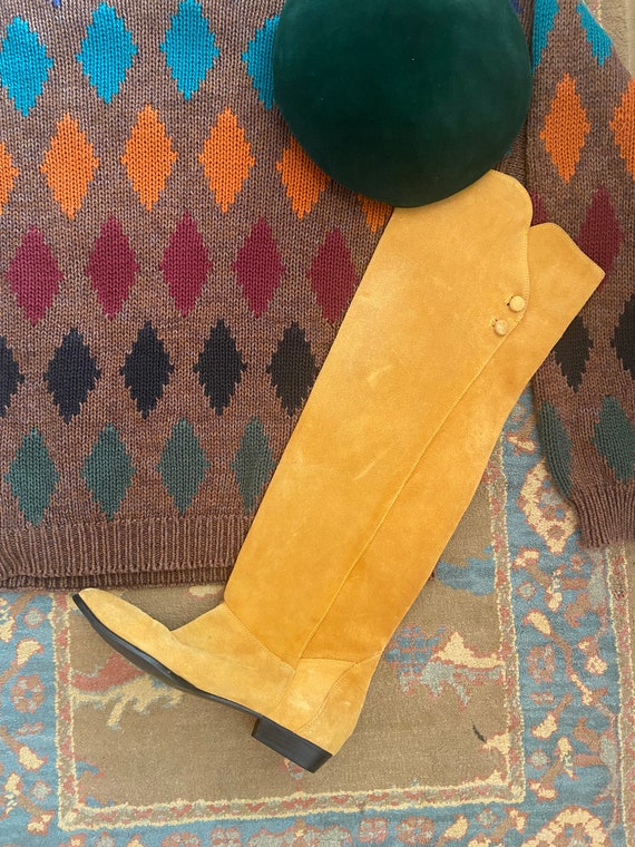 Yellow flat boots shop