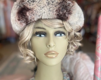 1960s Christian Dior Fur Hat with Gray Wool Band