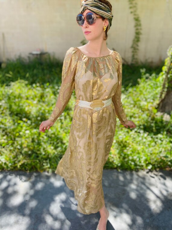 1960’s Silk Gold Brocade Caftan