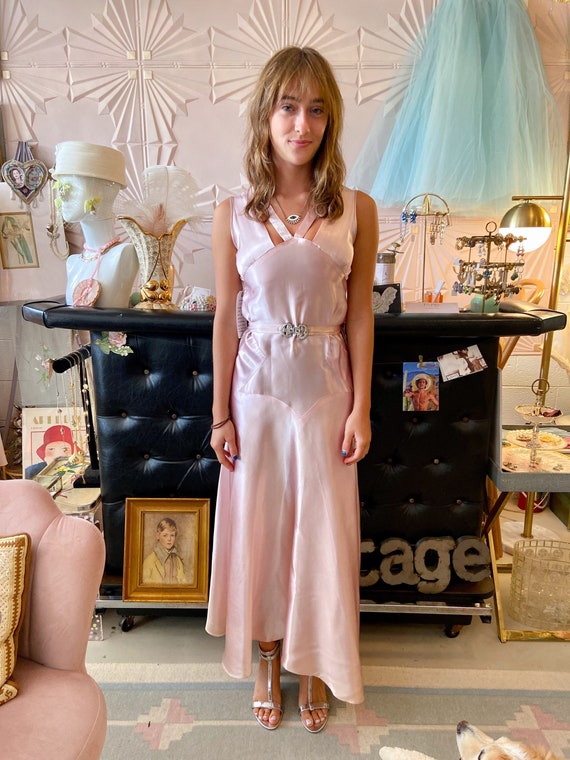 Vintage Navy Silk Beaded Art Deco Maxi Gown - Etsy