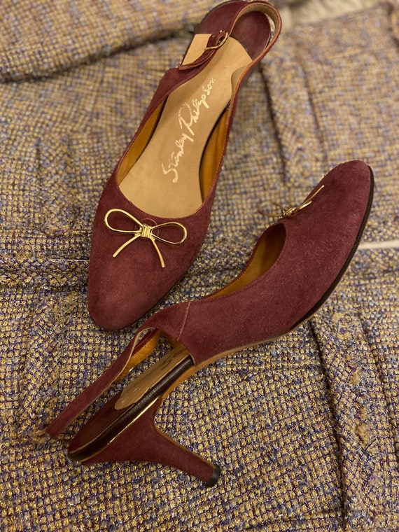1960s Stanley Philipson Oxblood Leather Slingback 