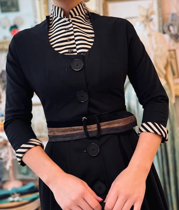1950s black and white dress COSTUME RENTAL