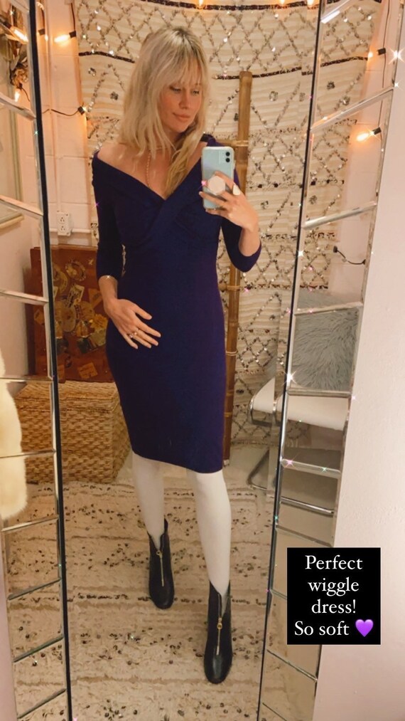 Ralph Lauren Purple Cashmere Sweater Dress