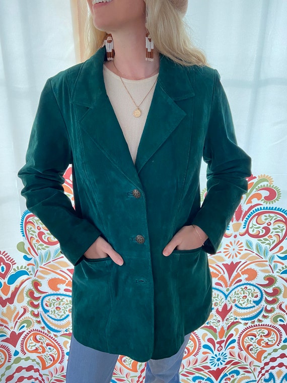 1990s Green Leather Jacket
