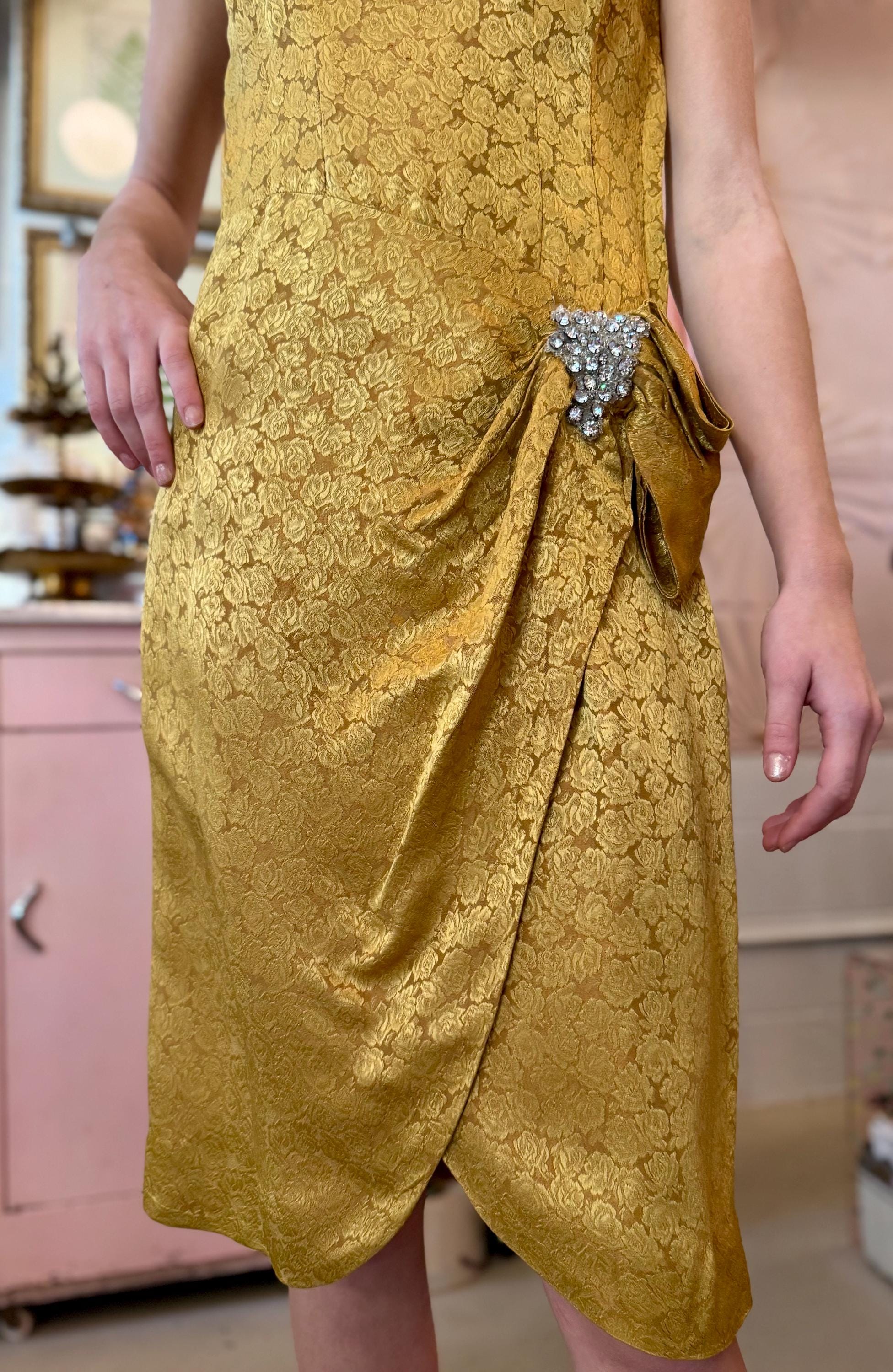 david meister gold cocktail dress David Meister main image 1