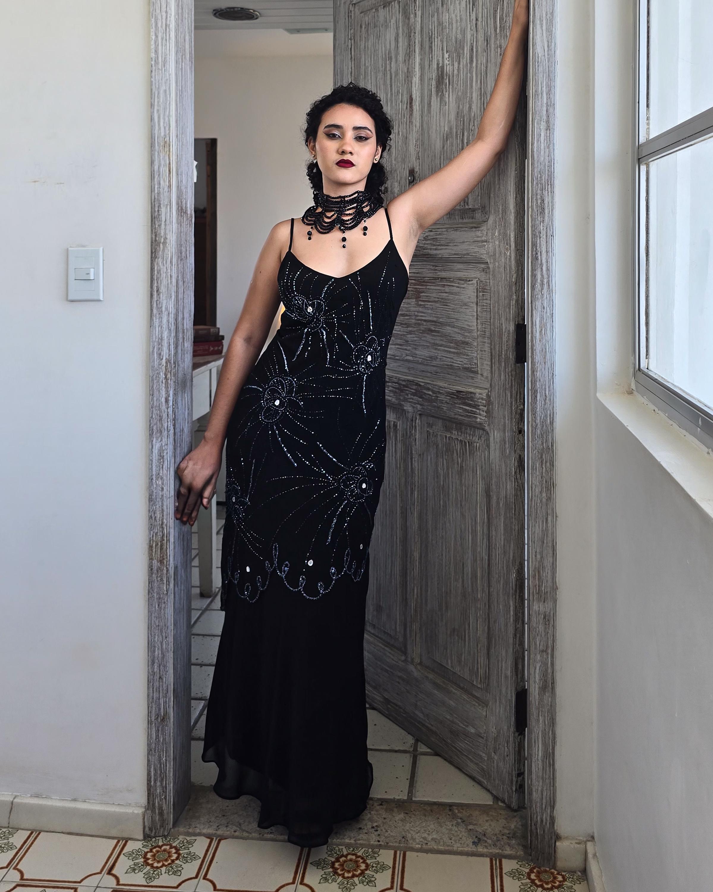 green emerald velvet dress Celestial Dress main image 1