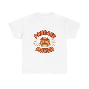 Pancake Maker Unisex Heavy Cotton Tee, Funny Cooking Shirt, Breakfast Lover Gift, Foodie Apparel, Kitchen Humor T-Shirt