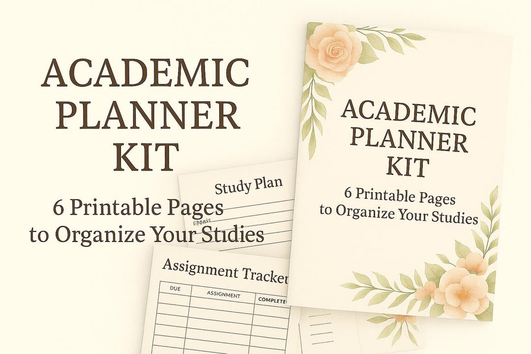 Academic Planner Kit – Printable PDF for Students | Study Plan ...