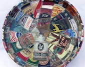 Vintage Beer Cans Decoupaged Tray