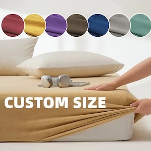Custom Size Fitted Sheet, Bespoke Waterproof Mattress Cover, Wrinkle-resistant Bed Protector Cover