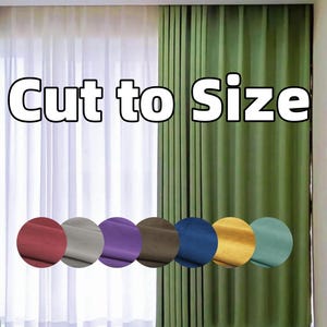 Custom Curtains,Bespoke Voile Sheer Panel,Personalized Blackout Drapes,Made to Size Extra Long Short Thermal Insulated Curtain, Multi-Colors