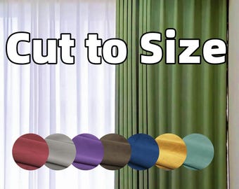 Custom Curtains,Bespoke Voile Sheer Panel,Personalized Blackout Drapes,Made to Size Extra Long Short Thermal Insulated Curtain, Multi-Colors